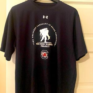 EUC USC University South Carolina Gamecocks Wounded Warrior heat gear Tshirt